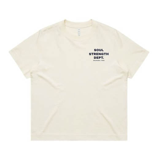 SOUL STRENGTH DEPT EPPING Womens Box Ecru Tshirt