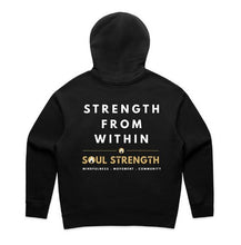 SOUL STRENGTH Mens STRENGTH Relax Black Hoodie