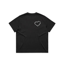 CLUB 88 Members Womens HEART Box Black/White Tshirt