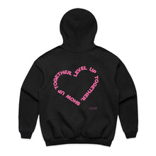 CLUB 88 Members Womens HEART Box Black/Pink Hoodie