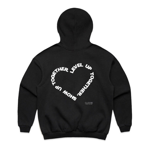 CLUB 88 Members Womens HEART Box Black/White Hoodie