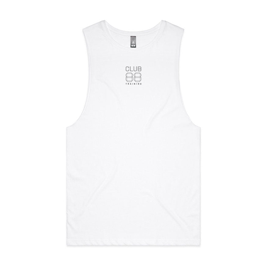 CLUB 88 Members Mens Barnard White Singlet