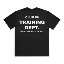 CLUB 88 Members Mens TRAINING DEPT Box Black Tshirt