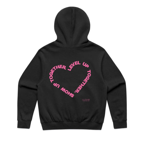 CLUB 88 Members Mens HEART Box Black/Pink Hoodie