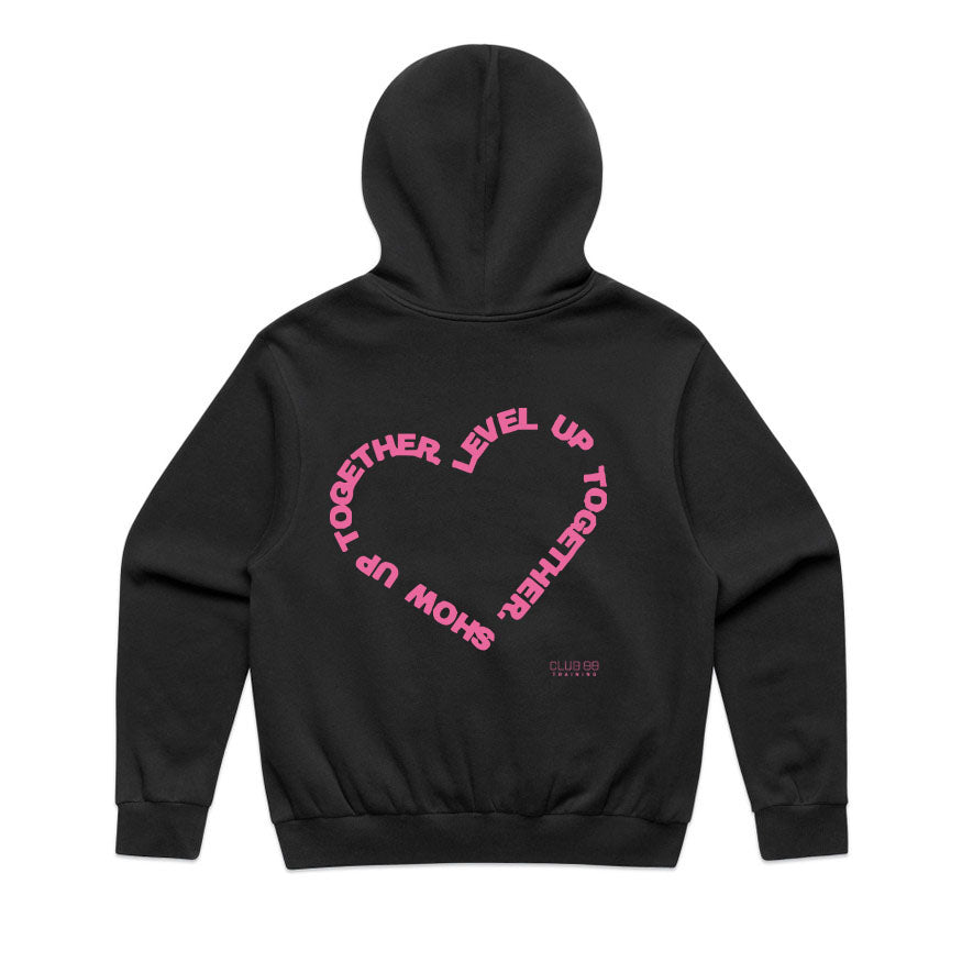 CLUB 88 Members Mens HEART Box Black/Pink Hoodie
