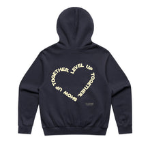 CLUB 88 Members Mens HEART Box Navy/Cream Hoodie