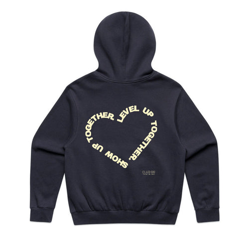 CLUB 88 Members Mens HEART Box Navy/Cream Hoodie