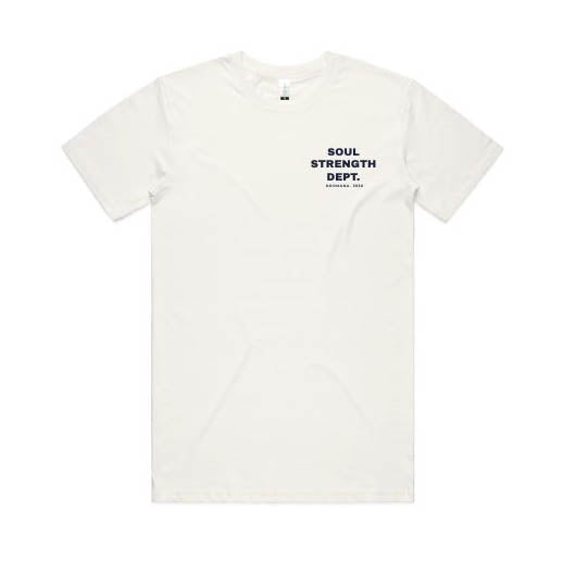 SOUL STRENGTH DEPT DROMANA Mens Staple Natural Tshirt