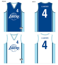 BAY CITY LAKERS BASKETBALL REVERSIBLE PLAYING SINGLET