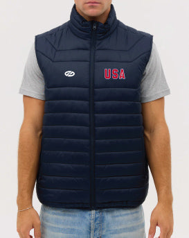 PRE-ORDER - IHC26 USA Hockey Navy Puffer Vest