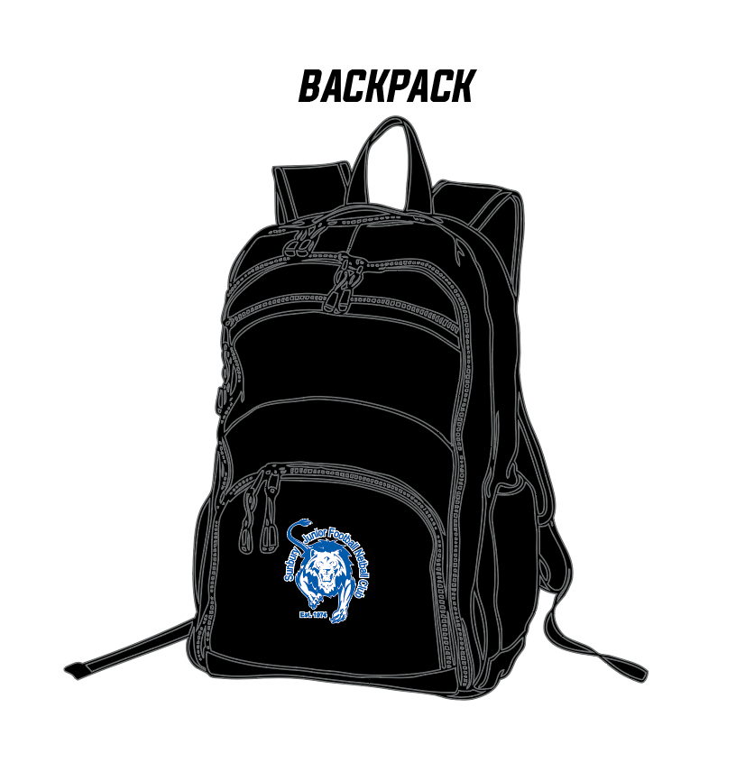 SUNBURY LIONS JFNC BLACK BACK PACK