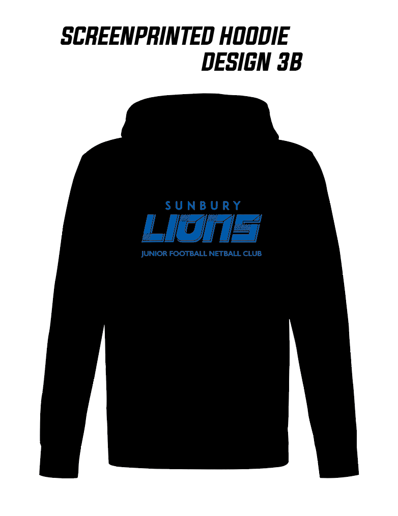 SUNBURY LIONS JFNC BLACK FLEECE HOODIE - 3B