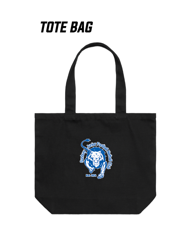 SUNBURY LIONS JFNC BLACK TOTE BAG