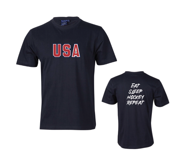 PRE-ORDER - IHC26 USA Slogan Navy Tshirt