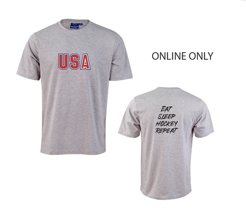 PRE-ORDER - IHC26 USA Slogan Grey Marle Tshirt (ONLINE EXCLUSIVE)