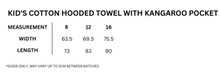 VENUS BAY Kid's 380gsm Cotton hooded towel with kangaroo pocket