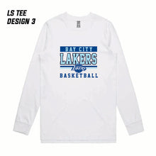 BAY CITY LAKERS WHITE LS TEE