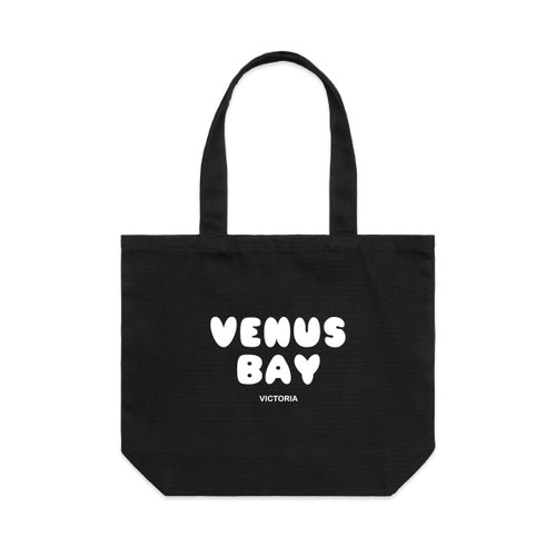 VENUS BAY BLACK SHOULDER TOTE BAG